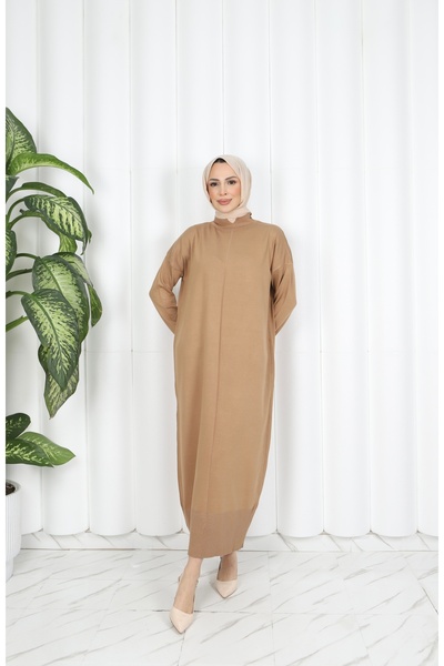 NİSUM MODA فستان تريكو VANEZIA بتفاصيل ياقة