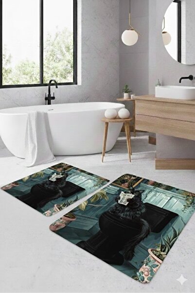 elyar kaymaz dot taban yikanabilir banyo paspası kapı önü paspas seti