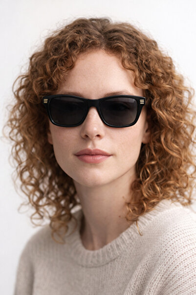 Houseofeyeris Axel – Black Square Thin Frame Uv400 Retro Sunglasses