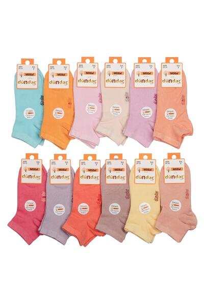 Dündar Girl's Modal Booties Seamless Pastel Color Socks 8047-6 Pieces