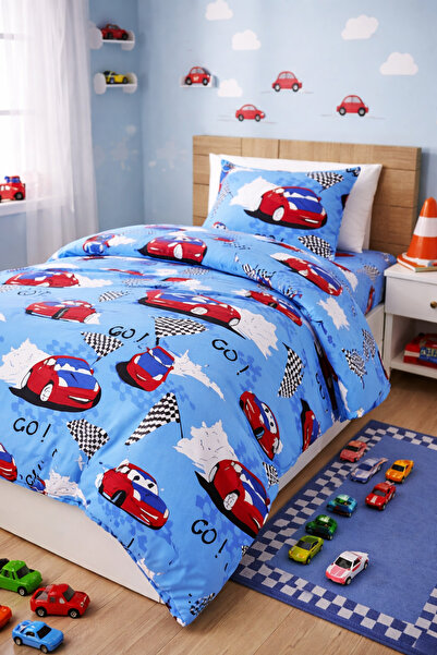 İsmail Gürel Tek Kişilik Lastikli Çarşaflı Nevresim Takımı | Pamuklu