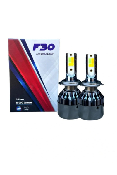 E.K.Tuning EKT 3 RENK BUZ MAVİ+BEYAZ+LİMON SARI ÇAKARLI H3 LED FAR AMPULU