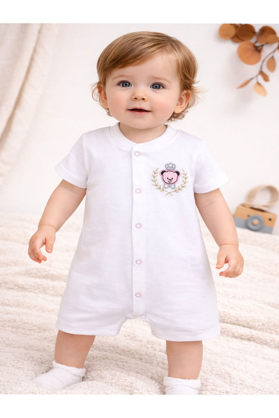 Nehad Bebe KIZ BEBEK PAMUKLU TULUM NAKIŞ İŞLEMELİ