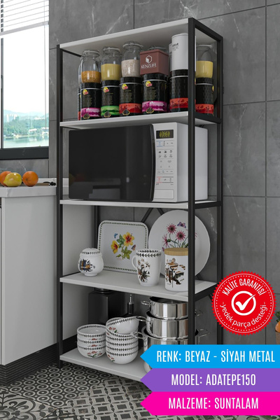 Kenzlife mutfak banyo dolabı adatepe150 byzsyh 150*70*30 5 raflı ofis kiler k...