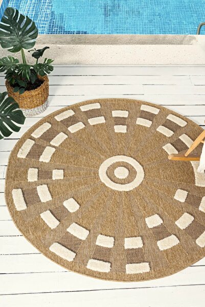 SEYRAN HALI MARAKEŞ-677-KAHVE Hav Toz Vermez Kolay Temizlenen Hasır Görünümlü...