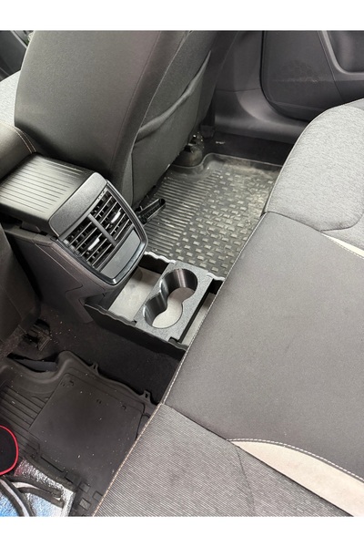 GUNTURKCAR Skoda Scala/Kamiq over the Shaft Tunnel Storage Box with Adjustable Cup Holder