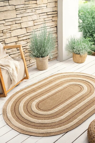 Neşem Halı Boutique SEYRANHALI MARAKEŞ - 675 - TABA OVAL Hav Toz Vermez Kolay...