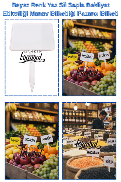 Manken İstanbul 15 τμχ Μικρό μέγεθος Καλοκαιρινό Sil Sap Tag Label Ετικέτα Κα...