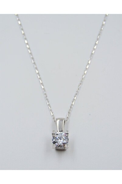 Swaroski i Taşlı 925 Ayar Gümüş Kadın Kolye (İthal Ürün)