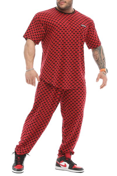 BGSM Loose Fit Eşofman Altı Damalı Spor Pantolon BGSM PNT1371