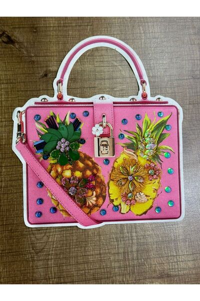 Gönülden Tasarım 21X23 CM CVETNI CHA Torba RMA APLIKACIJA ZA ŠIVANJE