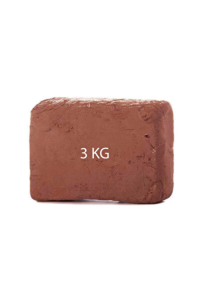 ACUTO Kahverengi Seramik Hamuru 3 Kg Kırmızı Seramik Çamuru Toprak Doğal Kırm...