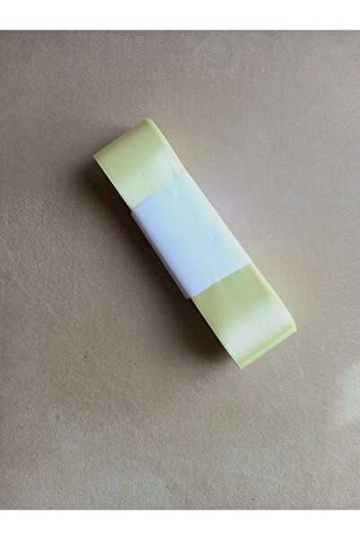 yörük tuhafiye 4 Cm Açık(Toz) Sarı Saten Kurdele 10 Metre Bir Top,saten,seten...