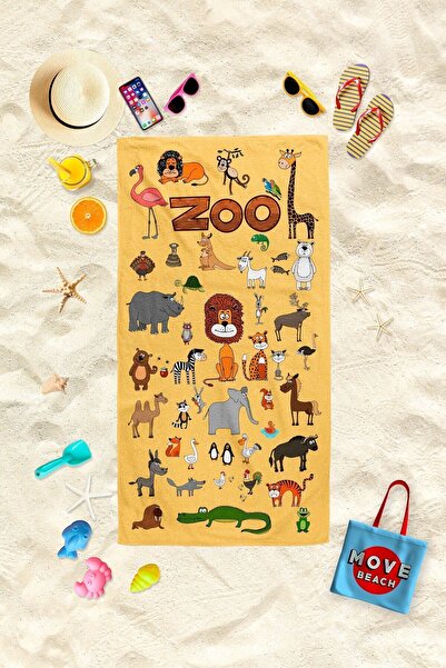 MoveBeach Παιδική πετσέτα θαλάσσης με σχέδια, πετσέτα μπάνιου