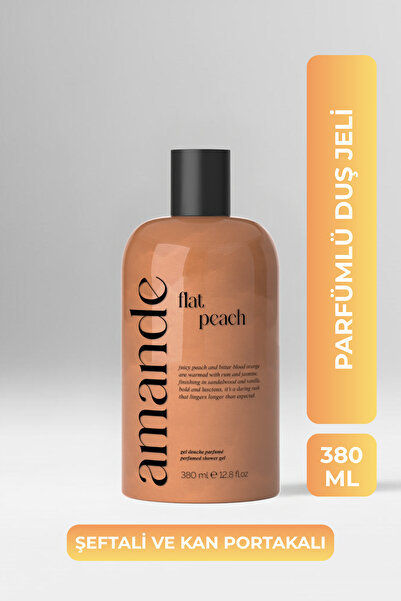Amande Parfümlü Duş Jeli - Şeftali ve Kan Portakalı Kokulu 380 ml | Vegan Formül