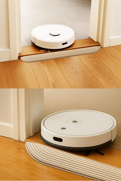 Roboqoq 1.6cmx70cm Bej Robot Süpürge Rampası Kapı Eşik Rampası