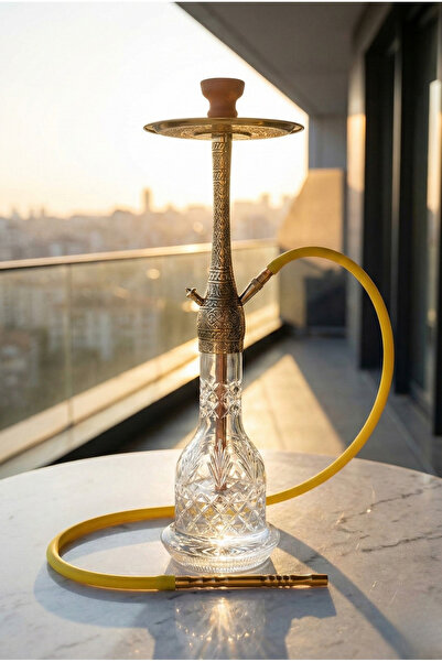 gökkuşağı nargile Tamamen Bakır Nargile Takımı Işlemeli Mükemmel Duman Perfor...