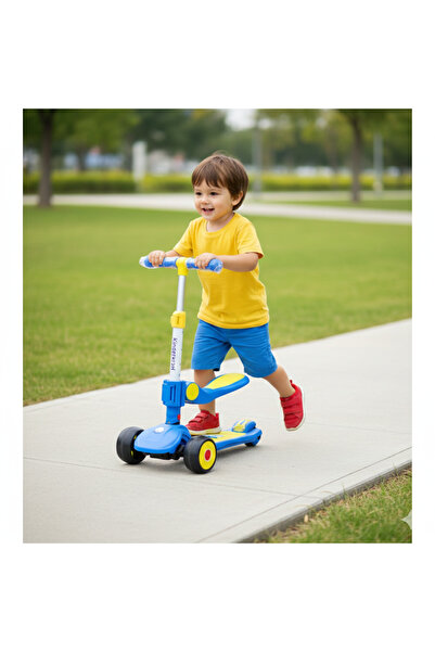 Scooter سكوتر أطفال 3 في 1 مع مقعد قابل للطي ومقبض قابل للتعديل - موديل SC120...