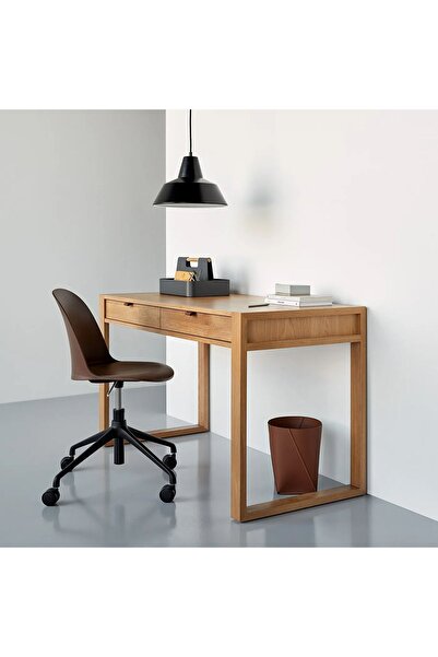 Wildwood atolye Vintage çam masif ahşap çift çekmeceli rustik çalışma masası