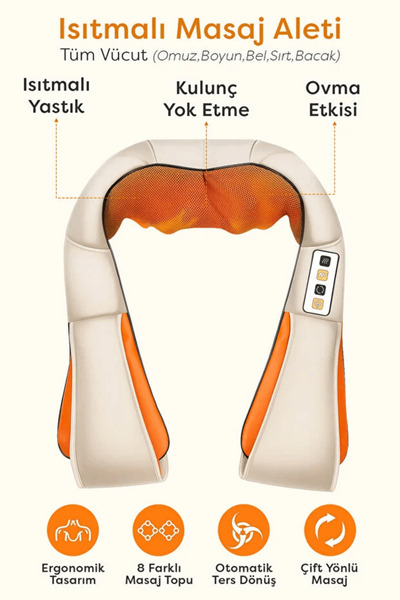 Kensa Ovmalı Isıtmalı Masaj Aleti Boyun Sırt Bel Omuz Tüm Vücut Masaj Cihazı