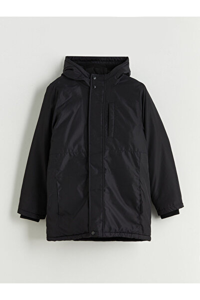 LC Waikiki Two Mt Shop Quality Lcw Kids Black Hooded Boy's Coat