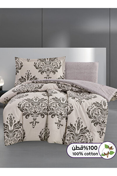 Melen طقم مفرش سرير صيفي مفرد ونص قطن 100% - 4 قطع – يناسب سرير بمقاس 200x120...