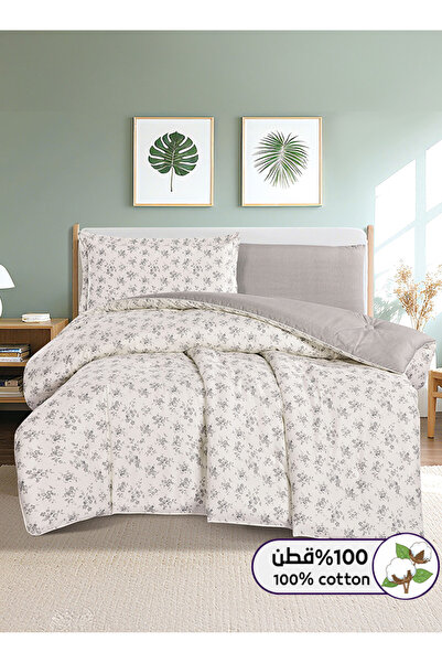 Melen طقم مفرش سرير صيفي مفرد ونص قطن 100% - 4 قطع – يناسب سرير بمقاس 200x120...