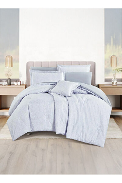 Melen 7-piece double summer bed sheet set – fits a 200x200 bed – Orca – Grey