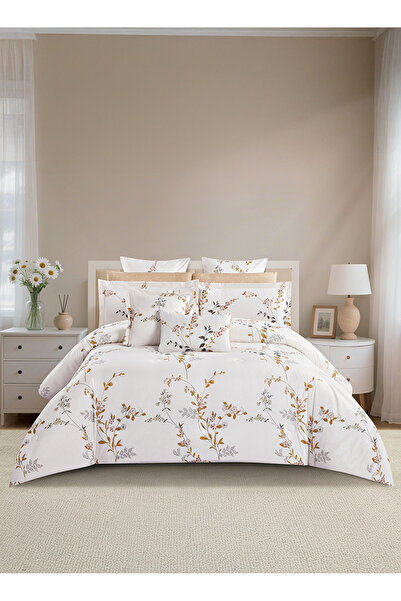 Melen Summer Double Bedding Set - 10 Pieces - Fits 200x200 Bed - Brisa - Crea...