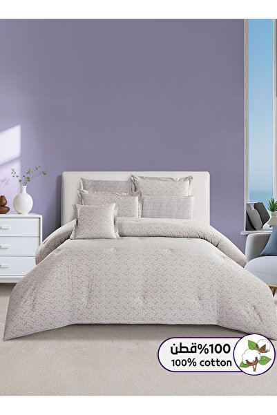 Melen Summer Double Bedding Set, 100% Cotton - 8 Pieces - Fits a 200x200 cm B...