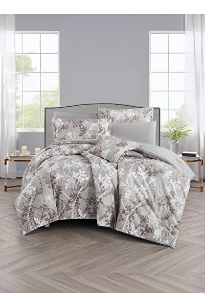 Melen 7-piece double summer bed sheet set – fits a 200x200 bed – Orca – Dark ...