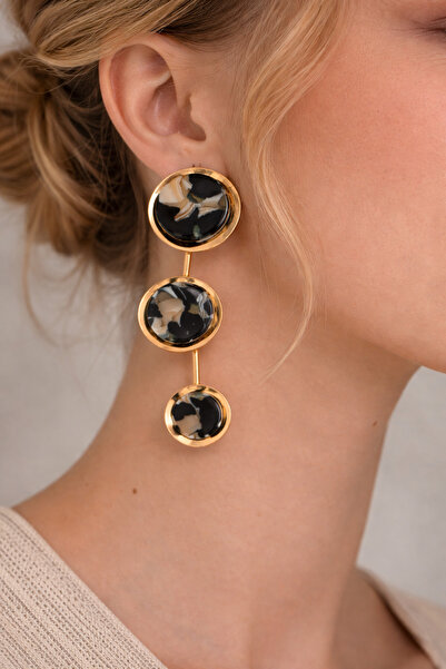 HERCY أقراط زارا بتصميم كبير الحجم |   أقراط متدلية للسهرة |   أقراط ذهبية مت...