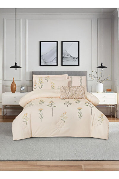 Melen طقم مفرش سرير صيفي مفرد ونص - 8 قطع - يناسب سرير بمقاس 200x120 - مارجو ...