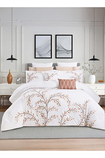 Melen طقم مفرش سرير صيفي مزدوج - 10 قطع - يناسب سرير بمقاس 200x200 - ريفيرا -...