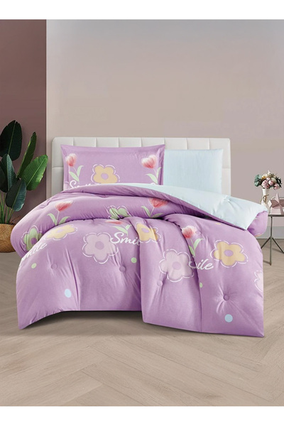 Melen طقم مفرش سرير صيفي مفرد ونص - 4 قطع - يناسب سرير بمقاس 200x120 - اليسان...