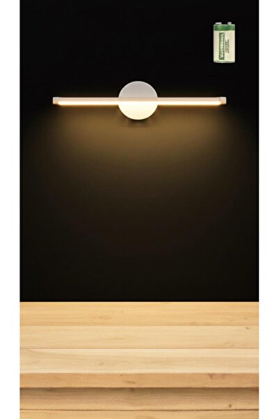 Glowsoft Modern Kablosuz Tak Çalıştır Ledli Pilli Aplik Banyo Tablo Ayna Sını...