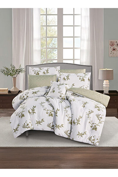 Melen طقم مفرش سرير صيفي مفرد ونص - 4 قطع - يناسب سرير بمقاس 200x120 - ليتون ...