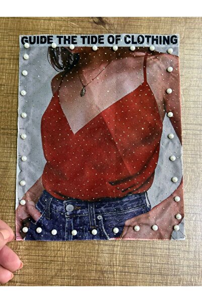 Gönülden Tasarım 23x18 cm İnci B Sa perlama T Til Ženski vizuelni amblem sa š...