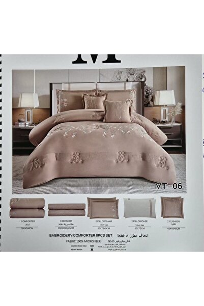 alzawia Plain double bed sheet, microfiber summer fabric, cool material, 8 pi...