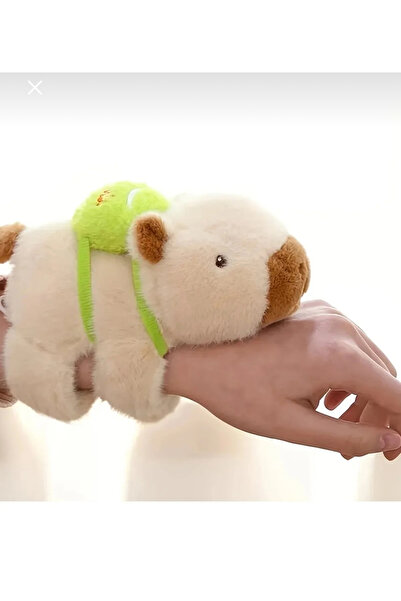 Genel Markalar Cabypara Kapibara Peluş Kola Sarılan Capybara Bileklik Oyuncak...