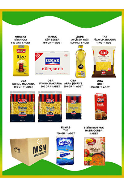 MSM Eko Ramazan Paketi Erzak Kolisi Kumanya Paketi Ramazan Kolisi Gıda Paketi...