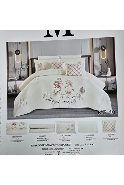 alzawia Plain double bed sheet, microfiber summer fabric, cool material, 8 pi...