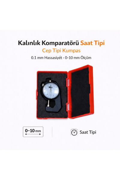 SENBANG Kalınlık Komparatörü Saat Tipi – Cep Tipi Kumpas 0.1 mm Hassasiyet 0–...
