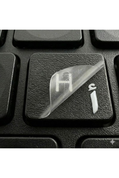 Comet Beyaz 3d Transfer Arapça Klavye Etiketi Harf Bırakmalı Uygulama | Temiz...