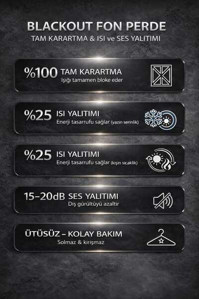 BD beyaz dokuma Antrasit Gri Blackout Işık Geçirmez Güneşlik Termal Karartma Perde (EN X BOY)