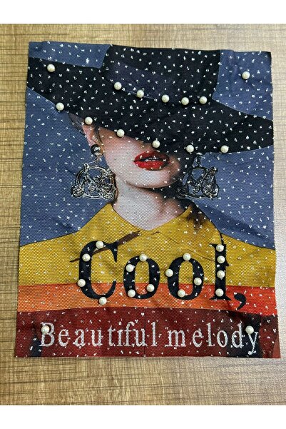 Gönülden Tasarım 25x20 cm set od Til svetlih, modernih vizuelnih vešačkih dod...