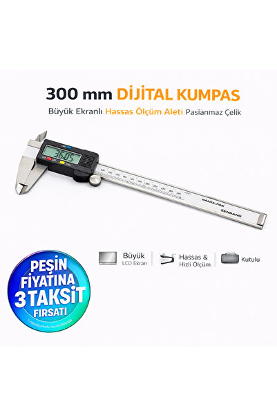 SENBANG 300 mm Dijital Kumpas – Büyük LCD Ekranlı Hassas Ölçüm Aleti Paslanma...
