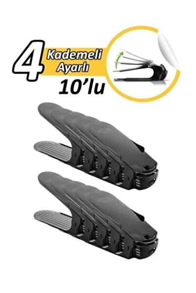 AXE HOME 10'lu 4 Kademeli Ayarlanabilir Ayakkabı Rampası Siyah