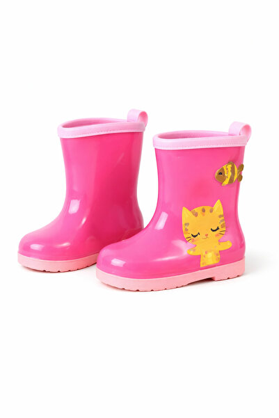 Superbaby Pink cyclamen rubber boots for girls Kitty, waterproof, with kitty ...