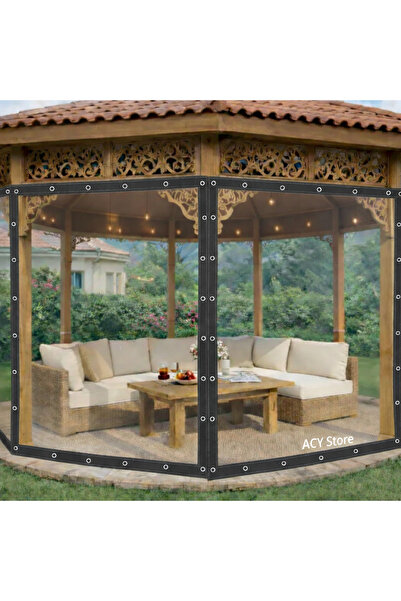 ACY STORE Premium Şeffaf PVC Branda Kış Bahçesi 2 X 3 MT - Mukavemetli Dikişl...